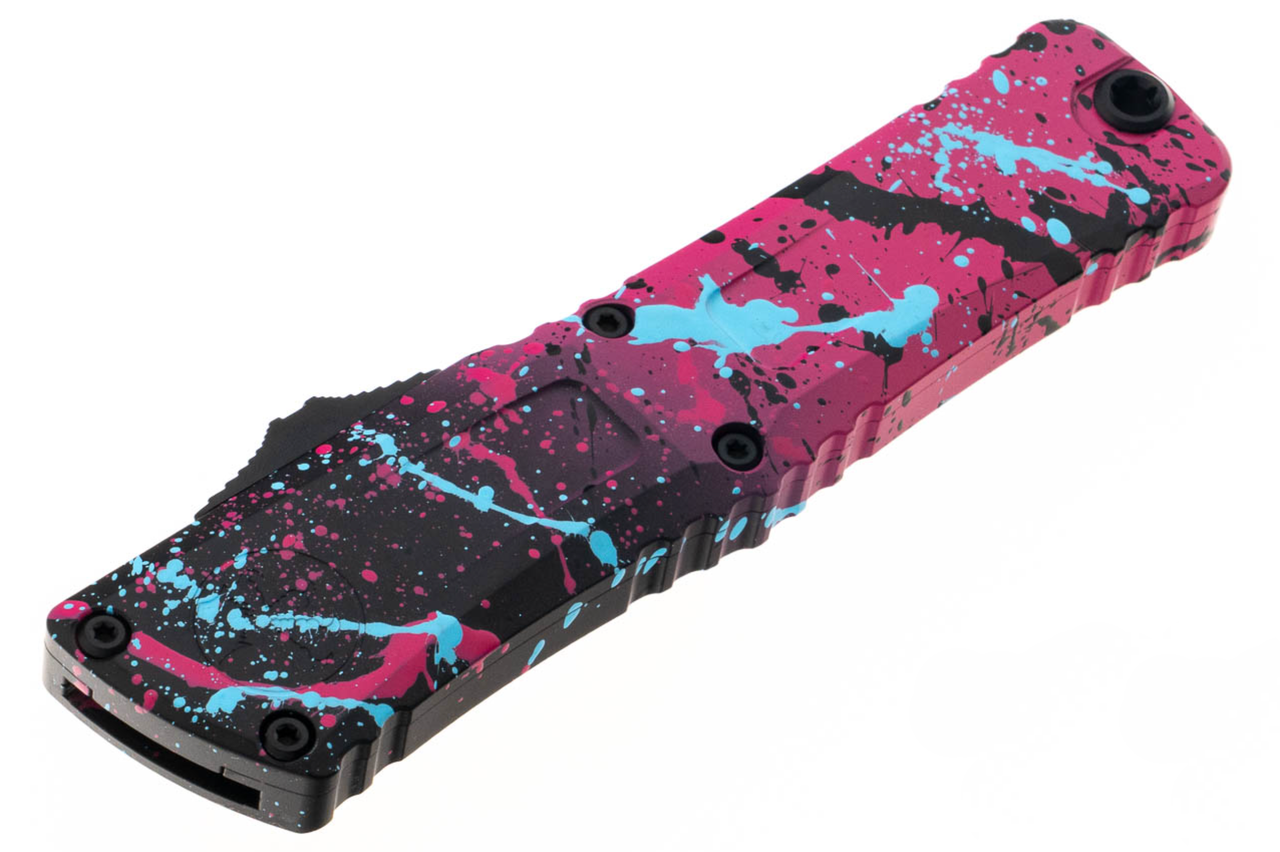 Microtech 1142-1BKPKLBSPLS Combat Troodon Black/ Pink Light Blue Splatter - Image 4