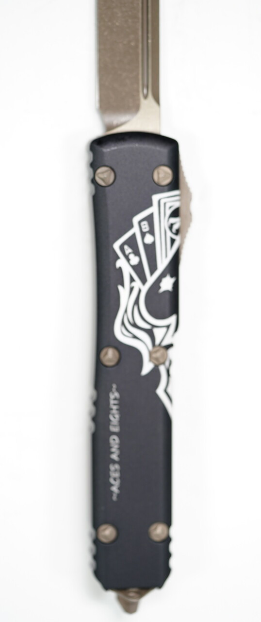 Microtech 121-13DMS Ultratech S/E Deadman's Hand Bronze Apoc - Image 3