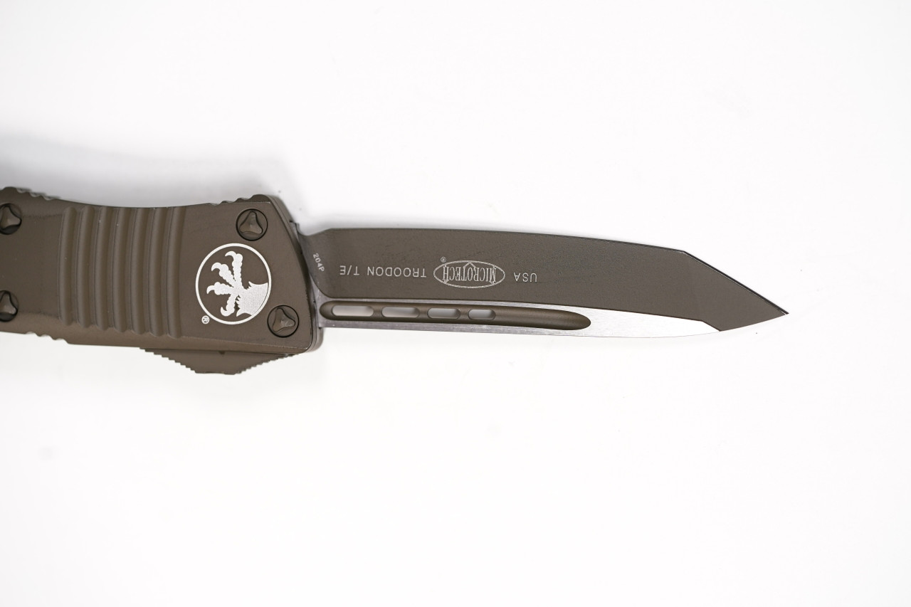 Microtech 140-1COD Troodon Tanto, Cerakote OD Green Handles - Image 4