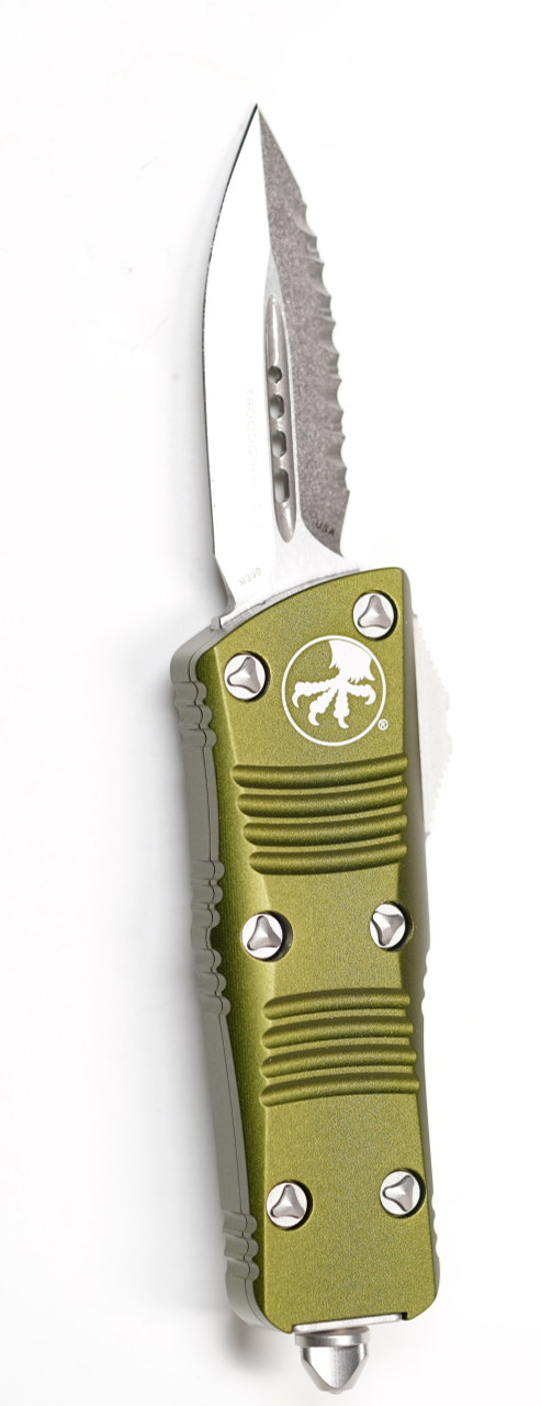 Microtech 238-12OD Troodon Mini F/S Double Edge, OD Green