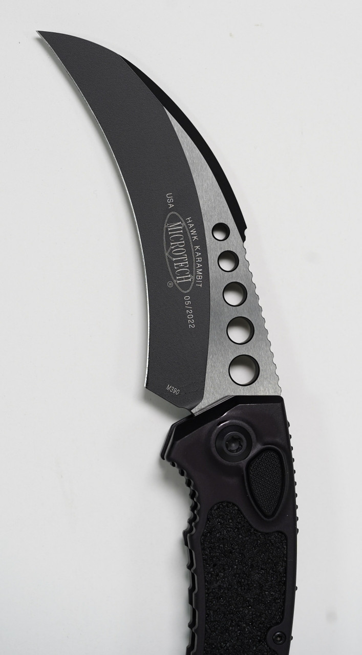Microtech 266-1T Hawk Karambit Black Blade, Black Handle - Image 5