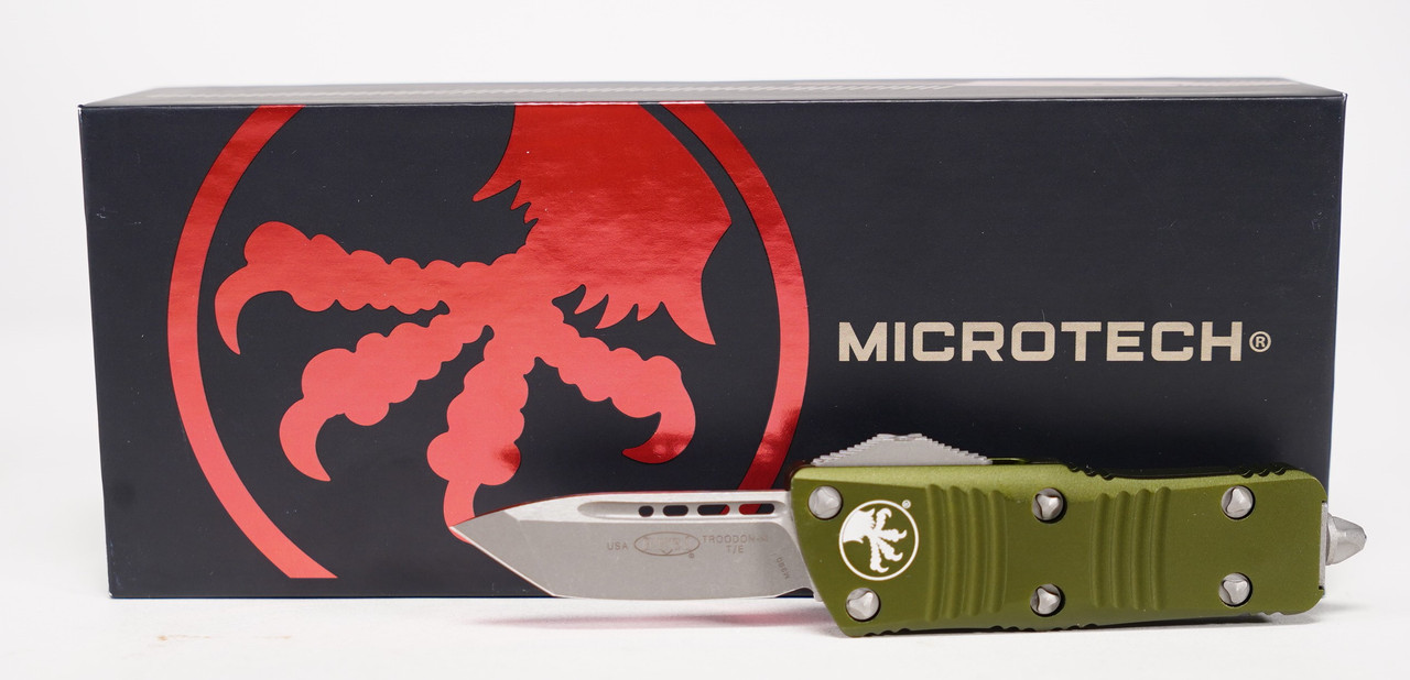 Microtech 240-10APOD Troodon Mini Apocal Tanto, OD Green