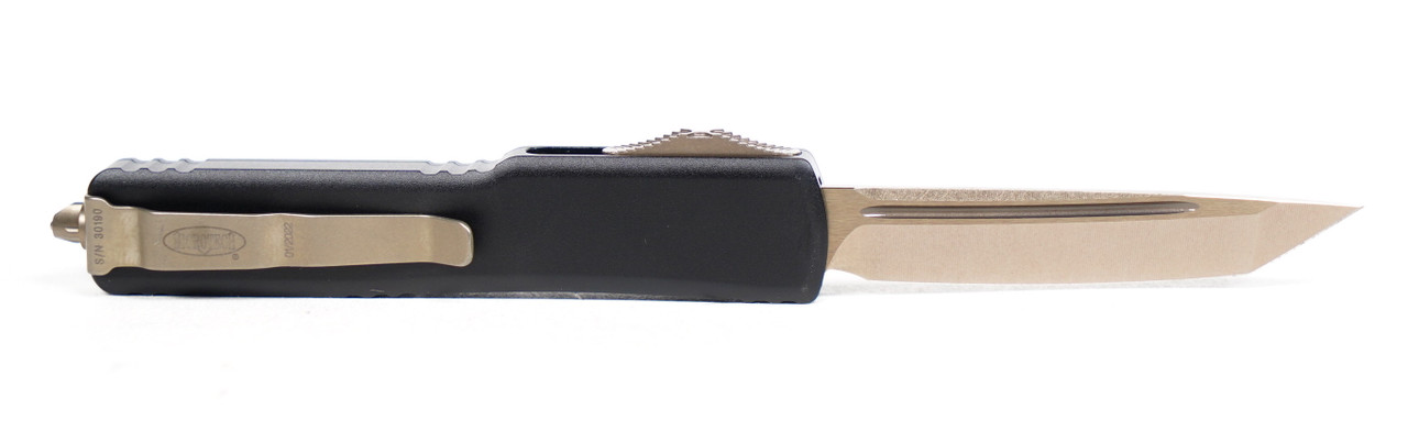 Microtech 149-13 UTX-70 BRZ Tanto, Black Aluminum Handle - Image 2