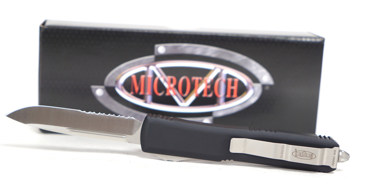 Microtech 121-5 Ultratech Satin, Black Aluminum Handle - Image 2