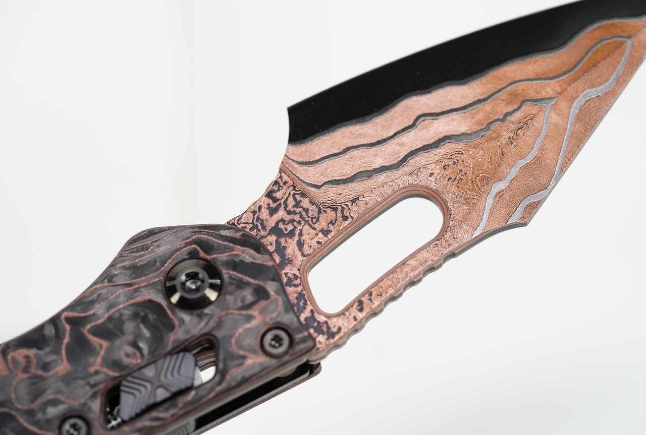 Microtech 169RL-16MS1 Stitch Baker Forge Damascus - Image 7