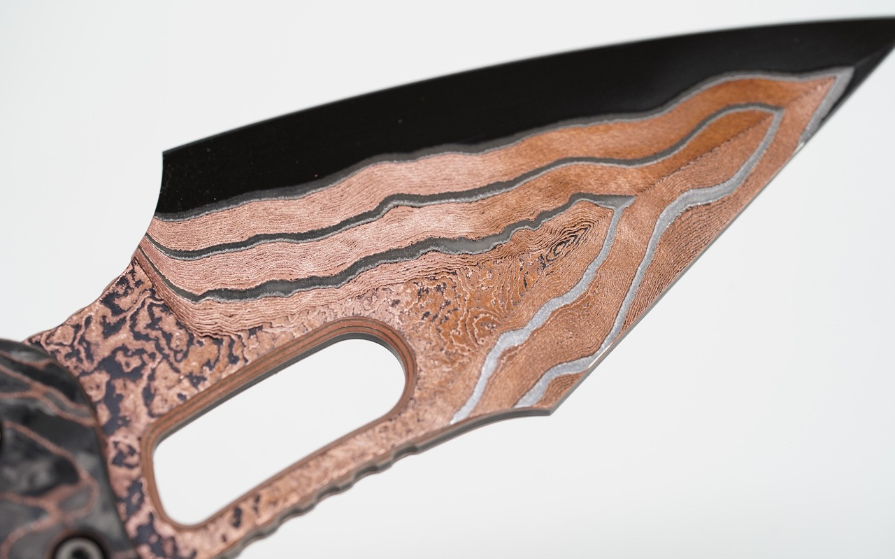 Microtech 169RL-16MS1 Stitch Baker Forge Damascus - Image 6
