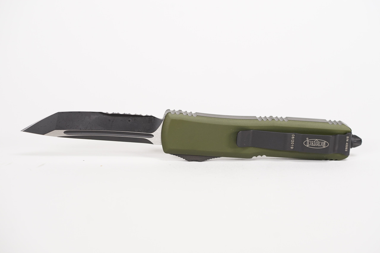 Microtech 233-2OD UTX-85 BLK Tanto Combo, OD GRN Handles - Image 2