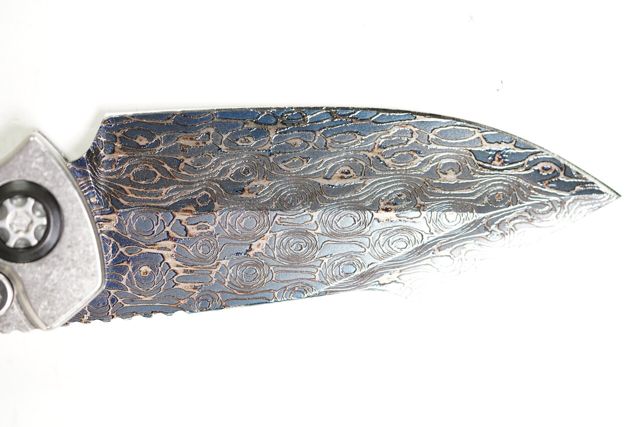 Heretic Pariah Blued Vegas Forge Damascus Blade - Image 8