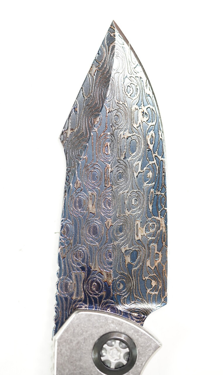 Heretic Pariah Blued Vegas Forge Damascus Blade - Image 3