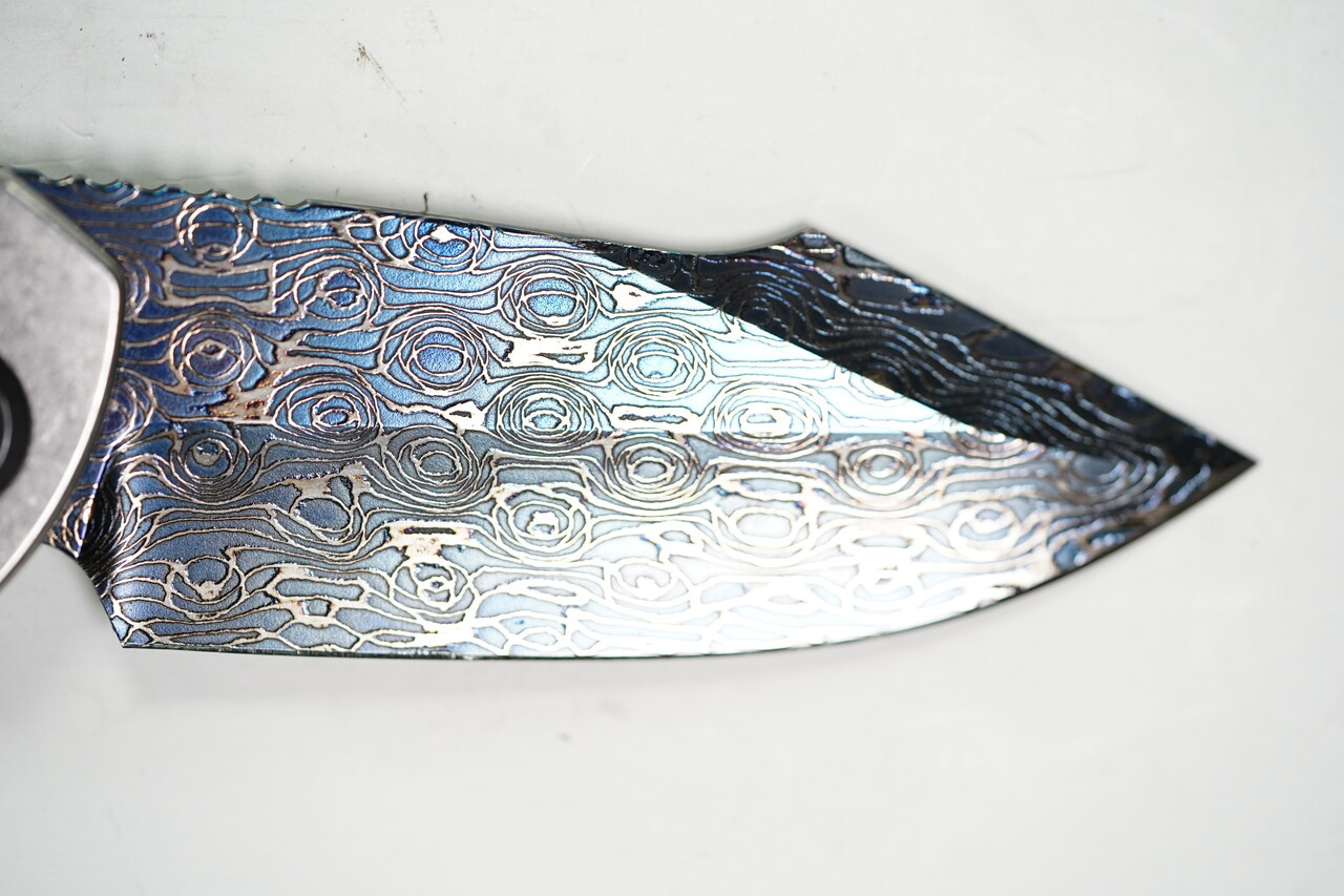 Heretic Pariah Blued Vegas Forge Damascus Blade - Image 7