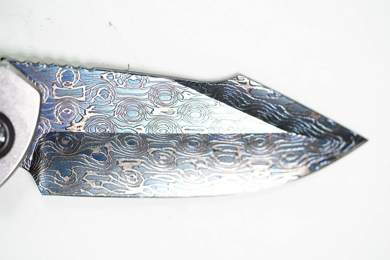 Heretic Pariah Blued Vegas Forge Damascus Blade - Image 6