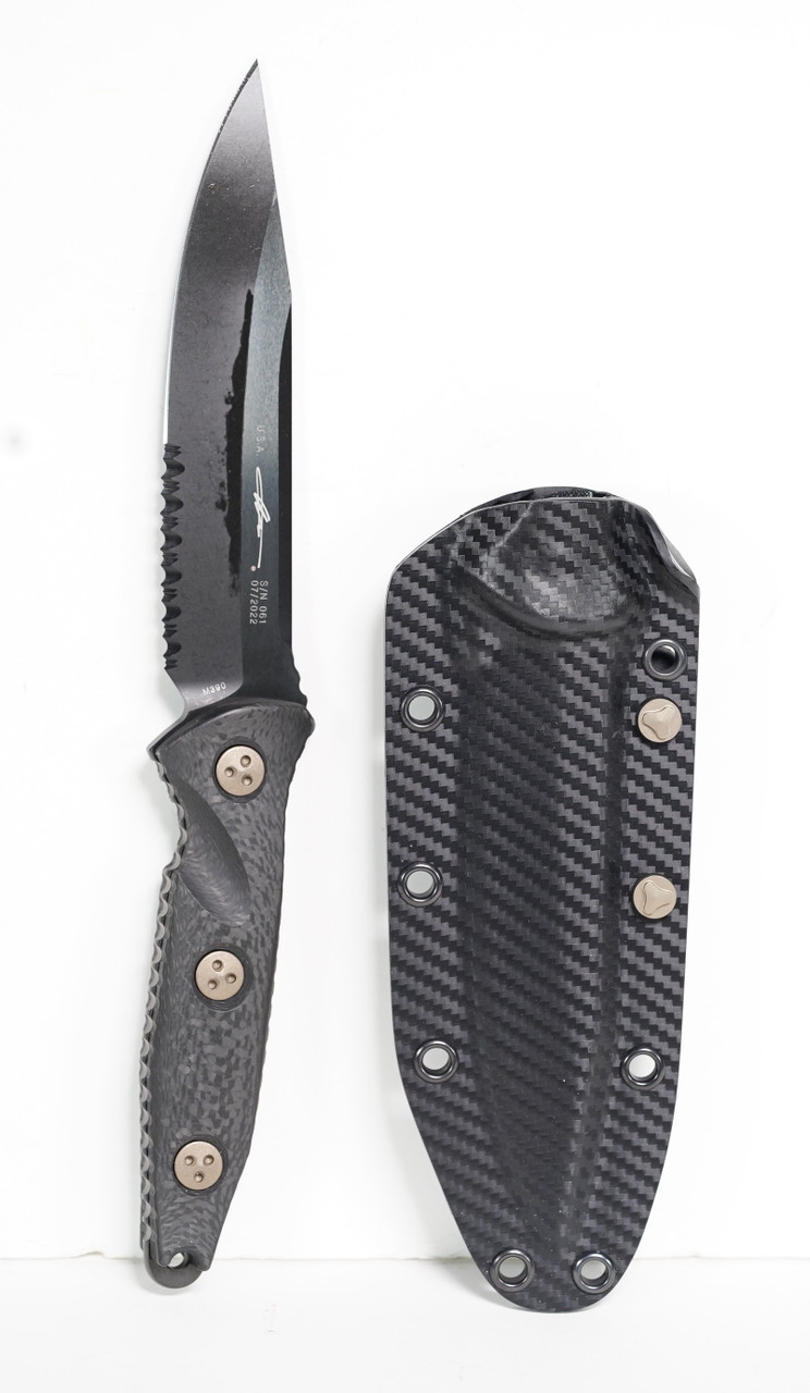 Microtech 113-2DLCCFS SOCOM Alpha Black, Carbon Fiber Handle