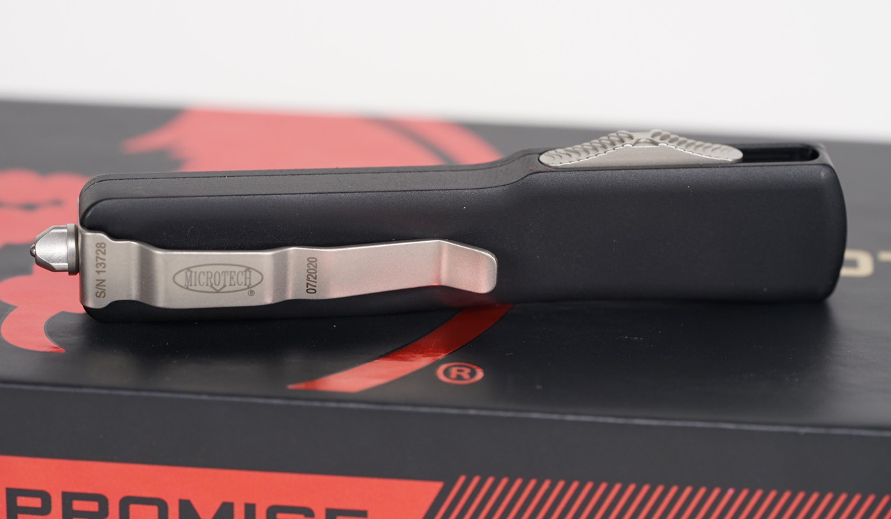 Microtech 149-4 UTX-70 Satin Tanto, Black Aluminum Handles - Image 3