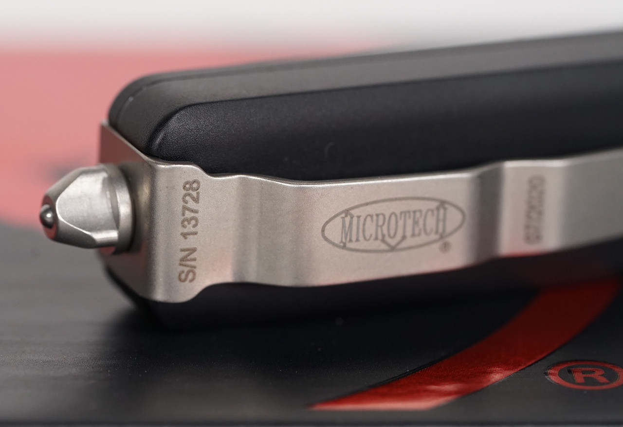 Microtech 149-4 UTX-70 Satin Tanto, Black Aluminum Handles - Image 7
