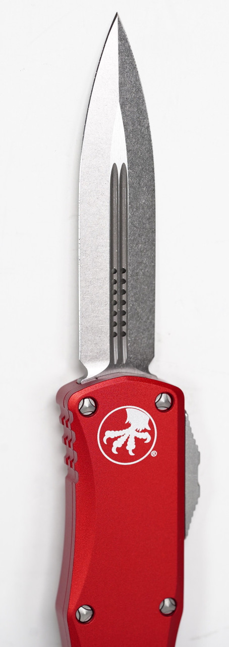 Microtech 702-10RD Hera Stonewashed, RED Handles - Image 3