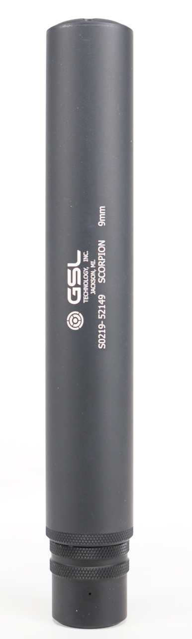 GSL Technology Scorpion SMG 9mm 3-Lug Suppressor "GEMTECH RAPTOR-II" - Image 3