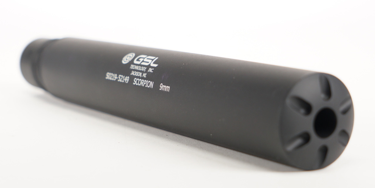 GSL Technology Scorpion SMG 9mm 3-Lug Suppressor "GEMTECH RAPTOR-II" - Image 4