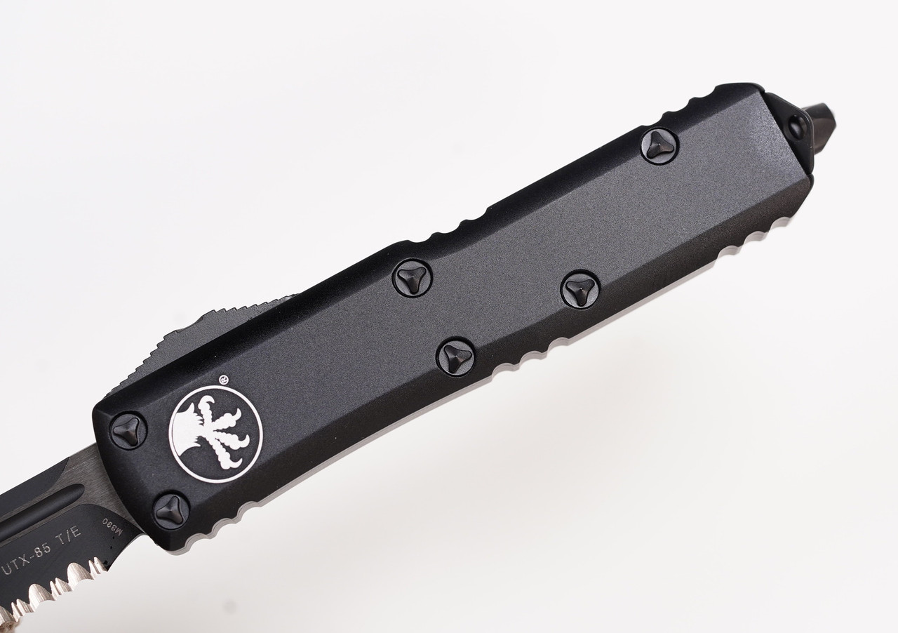 Microtech 233-3T UTX-85 Black Tanto Full Serrated Blade - Image 4