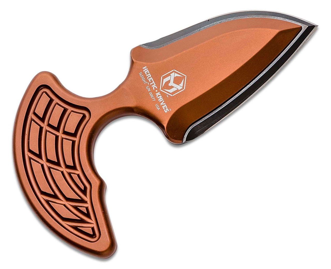 Heretic Sleight Modular Push Dagger Black DLC, Bronze Handle