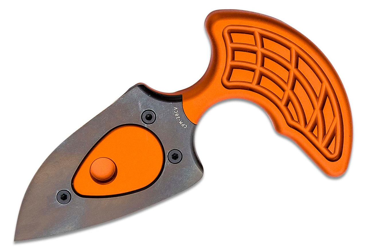Heretic Sleight Modular Push Dagger Black DLC, Orange Handle - Image 2
