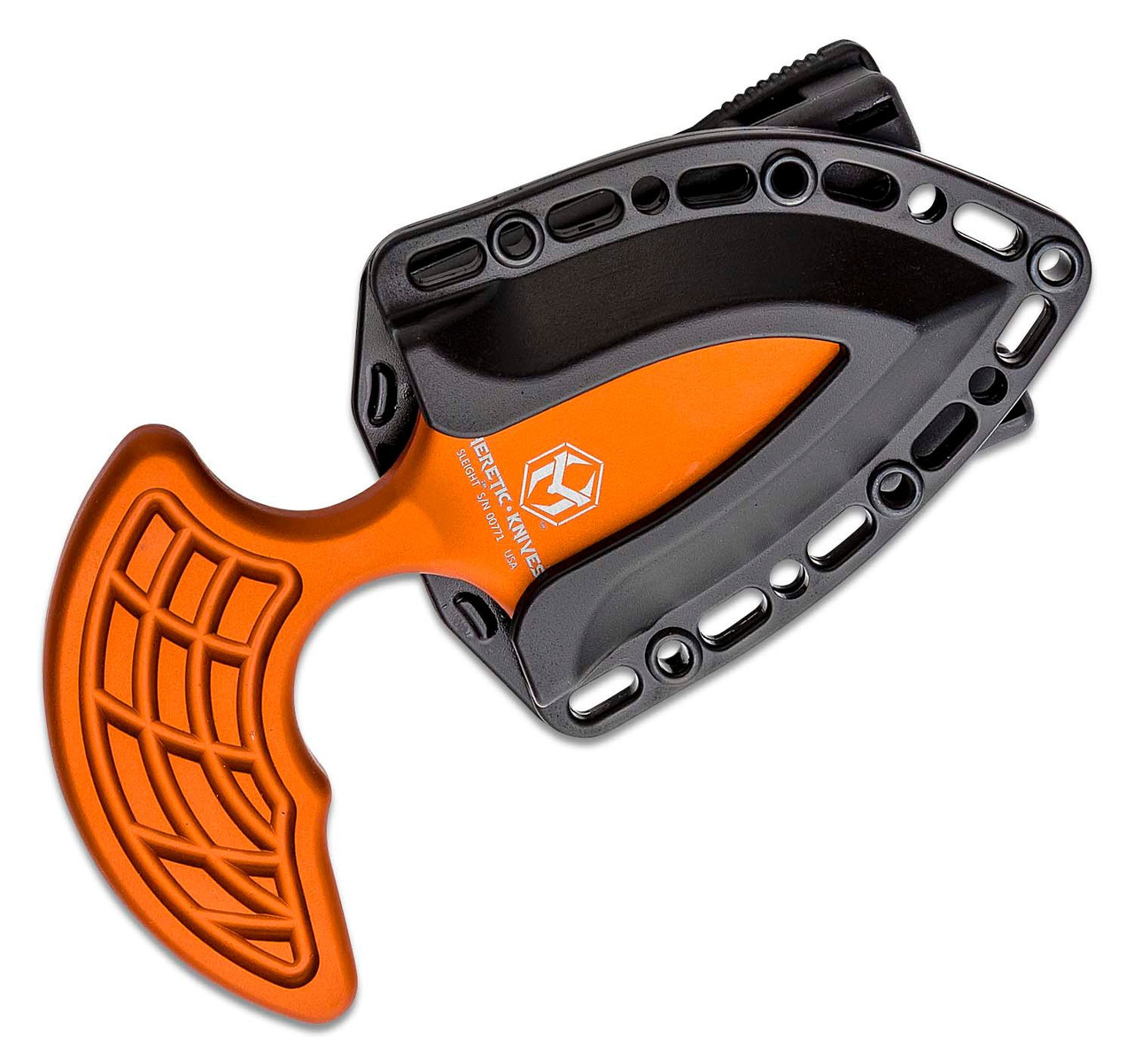 Heretic Sleight Modular Push Dagger Black DLC, Orange Handle - Image 3