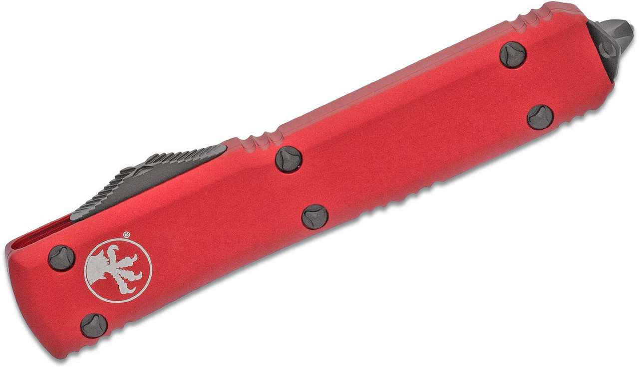 Microtech 120-1RD Ultratech Black, Red Aluminum Handles - Image 2