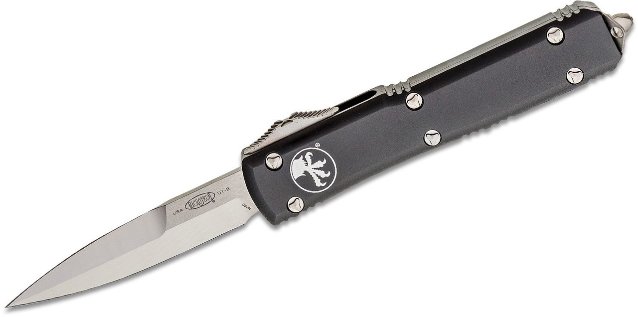 Microtech 120-4 Ultratech Satin, Black Aluminum Handles