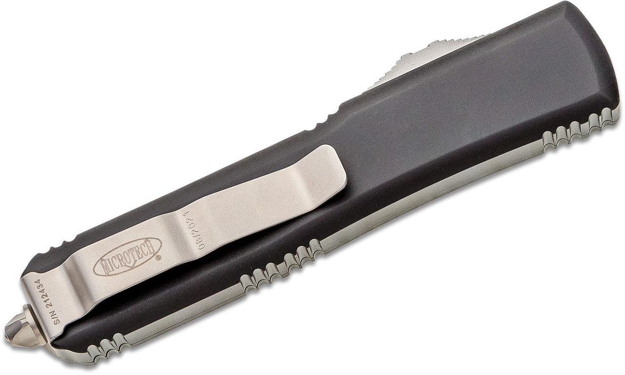 Microtech 120-4 Ultratech Satin, Black Aluminum Handles - Image 3