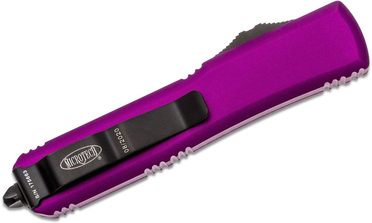Microtech 121-1VI Ultratech Black, Violet Handles - Image 2