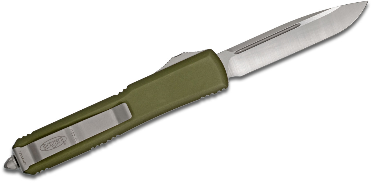 Microtech 121-4OD Ultratech Satin, OD Green Aluminum Handle - Image 2