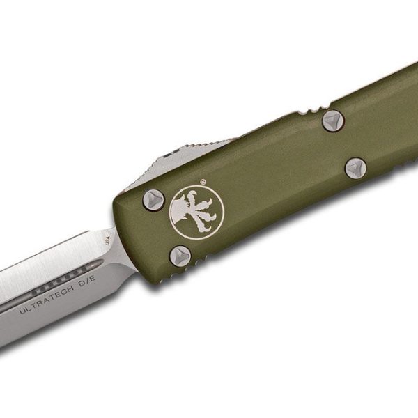 Microtech 122-4OD Ultratech Satin D/E Dagger, OD GRN Handles