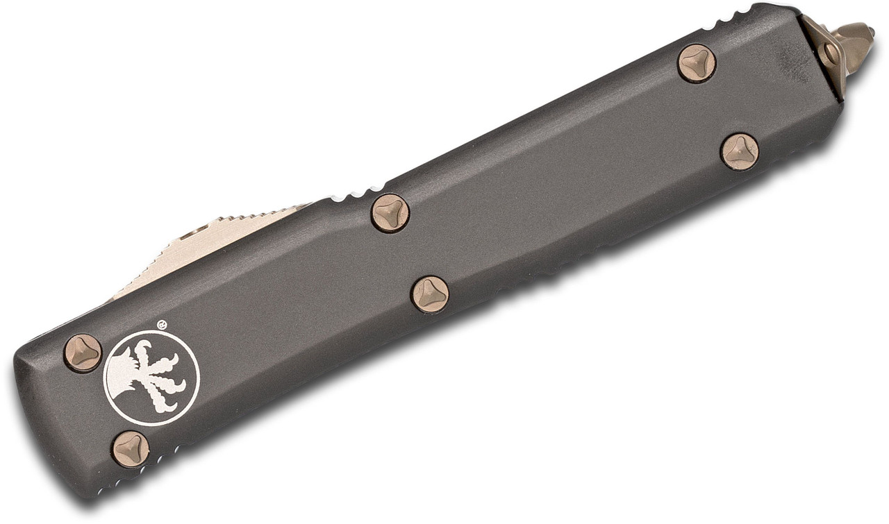 Microtech 123-13 Ultratech BRZ Tanto, Black Handles - Image 4