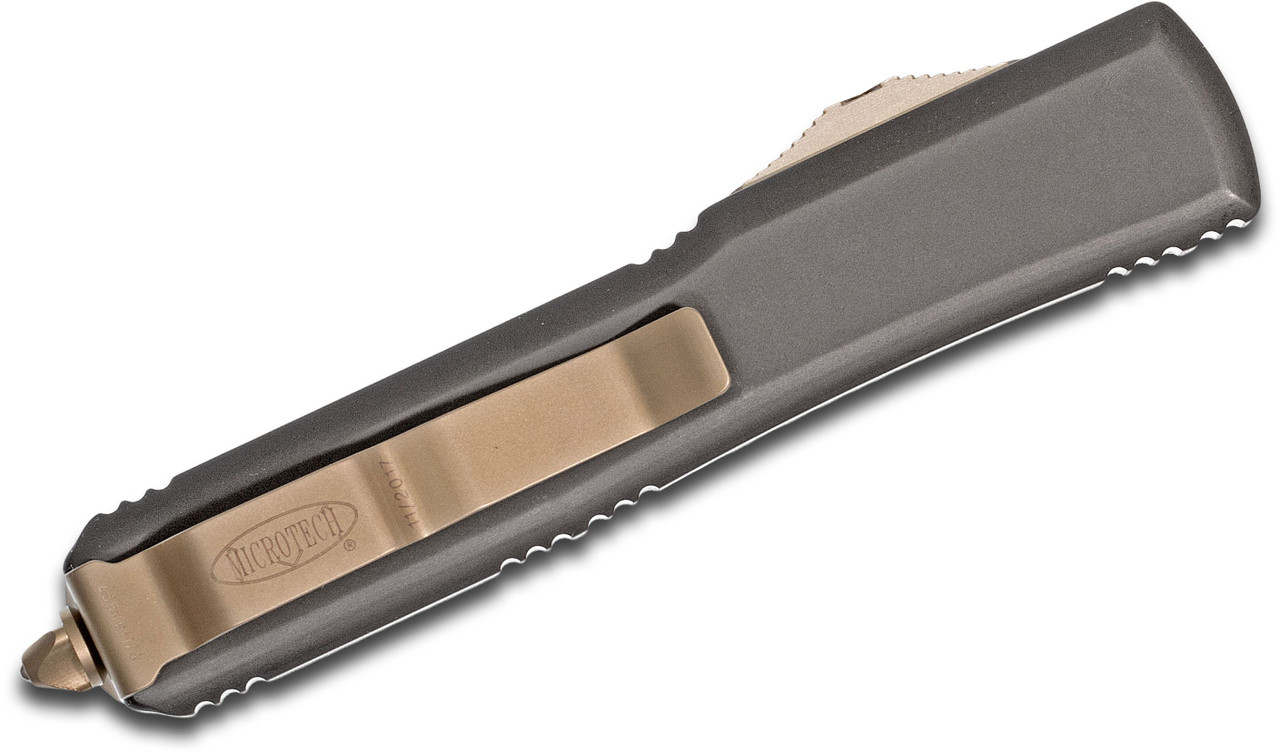 Microtech 123-13 Ultratech BRZ Tanto, Black Handles - Image 3