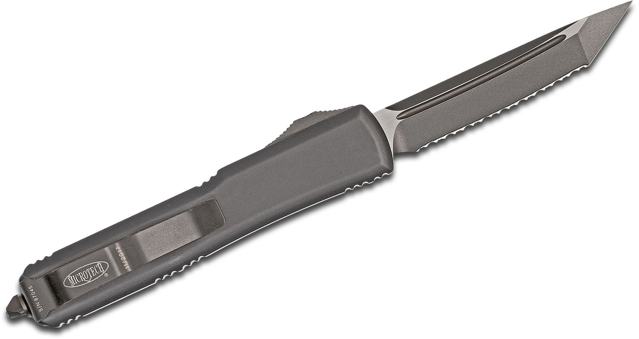 Microtech 123-3T Ultratech Tactical Blk Tanto, Blk Handle - Image 2