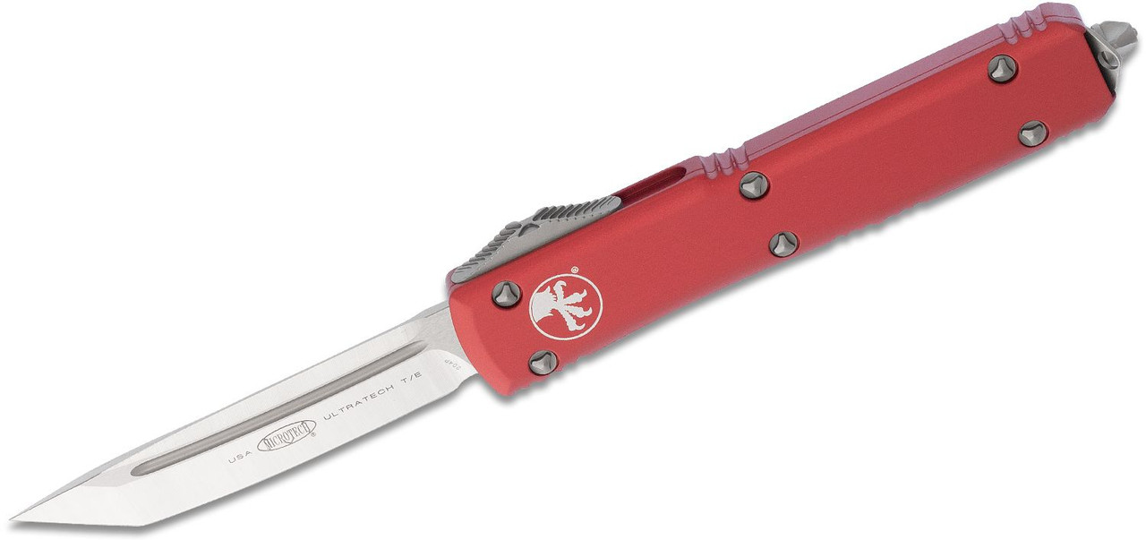 Microtech 123-4RD Ultratech Satin Plain Tanto, Red