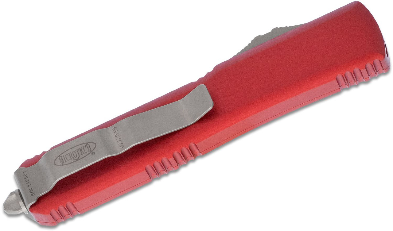 Microtech 123-4RD Ultratech Satin Plain Tanto, Red - Image 3