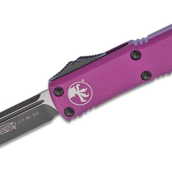 Microtech 231-1VI UTX-85 Black Drop Point, Violet Handles