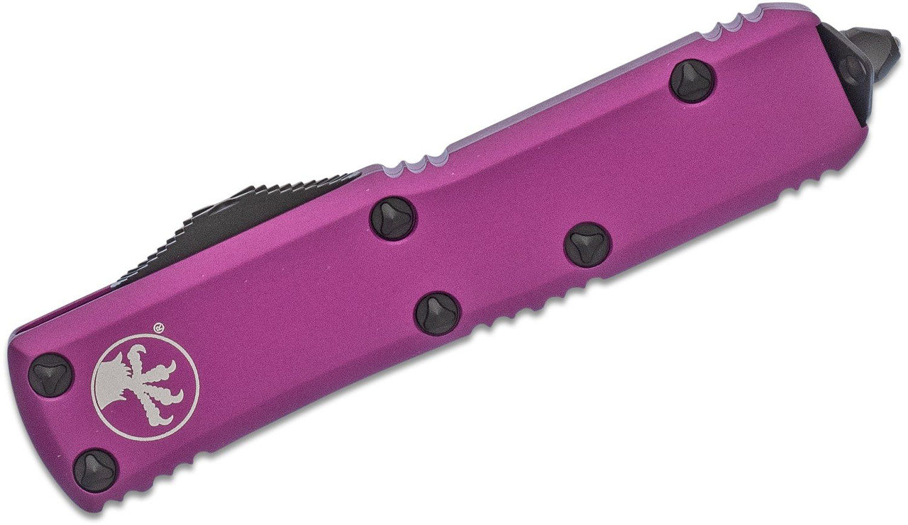 Microtech 231-1VI UTX-85 Black Drop Point, Violet Handles - Image 2