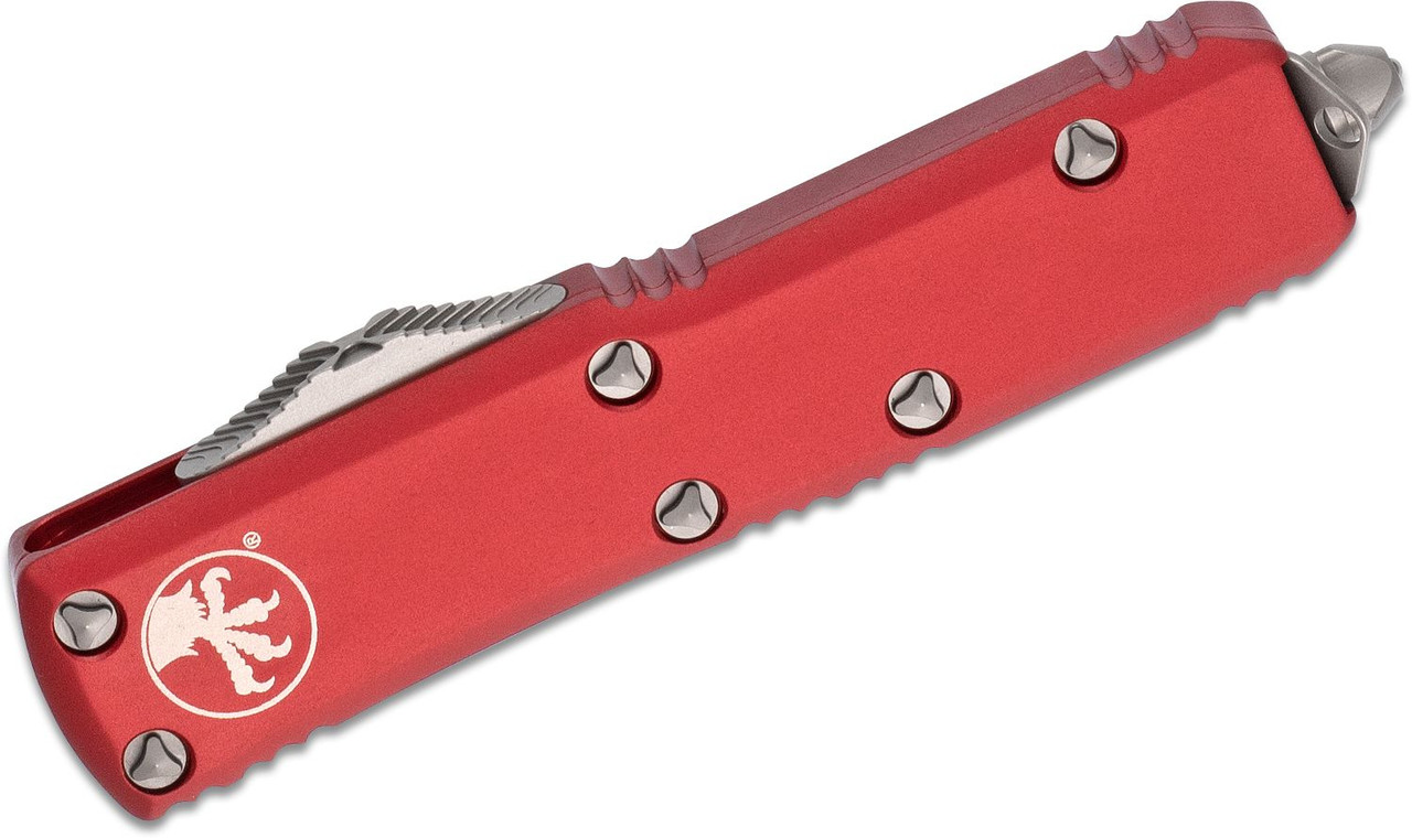 Microtech 233-4RD UTX-85 Satin Tanto Plain, Red - Image 2