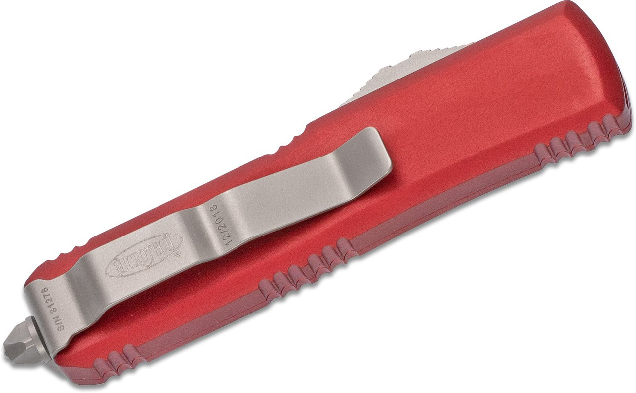 Microtech 233-4RD UTX-85 Satin Tanto Plain, Red - Image 3