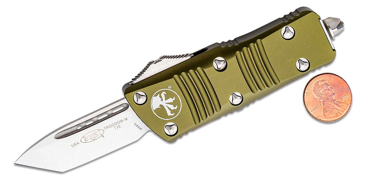 Microtech 240-10OD Troodon Mini Stonewashed, OD Green - Image 2