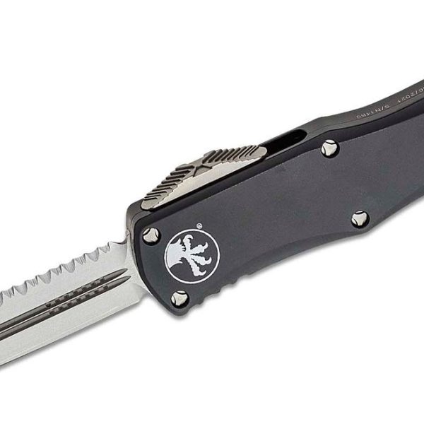 Microtech 702-12 Hera Stonewashed, Black Aluminum Handles