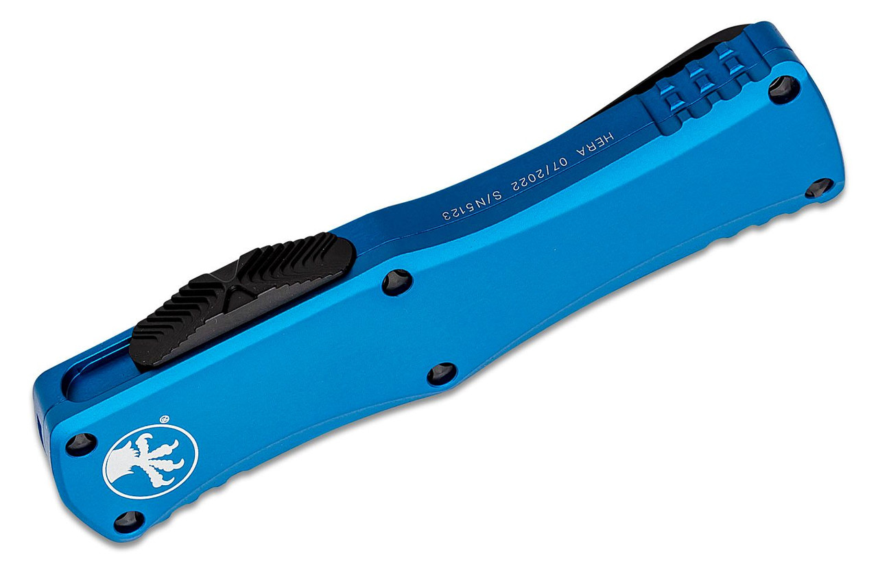 Microtech 702-3BL Hera Black P/S, Blue Handles - Image 2