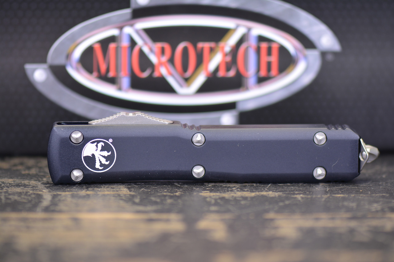 Microtech 121-4 Ultratech Satin, Black Aluminum Handles - Image 3