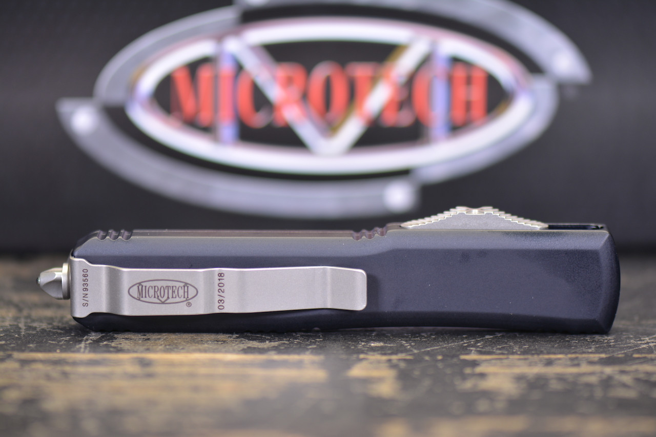 Microtech 121-4 Ultratech Satin, Black Aluminum Handles - Image 2
