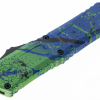Microtech 1142-1GMPWBKSPLS Combat Troodon Green Mamba/ PW Blue Light Blue Splatter - Image 3