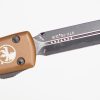 Microtech 142-1TA Combat Troodon Black, Tan Aluminum Handle - Image 4