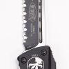 Microtech 144-3T Combat Troodon Serrated Blade, Black Handle - Image 4
