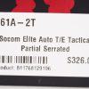 Microtech 161A-2T Socom Elite Tactical BLK Tanto Combo Blade - Image 3