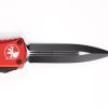 Microtech 702-1RD Hera Black DLC D/E Dagger, RED Handles - Image 4